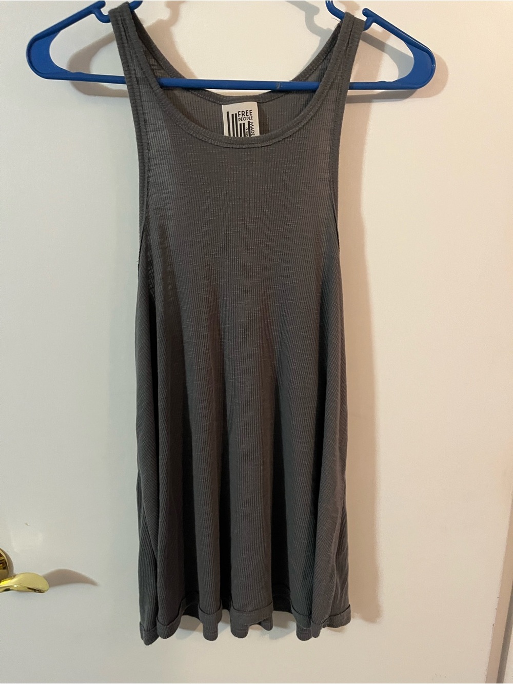 Free People large ribbed tank flowy bottom